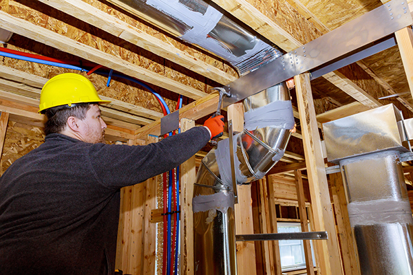 installation of ducted heating and cooling