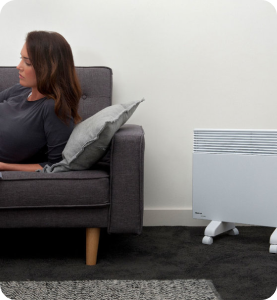 Electric panel heating in living room