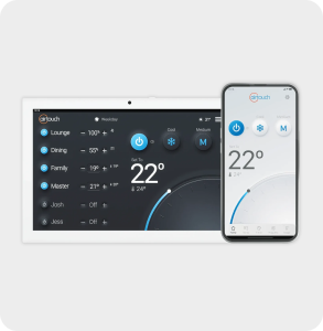 Smart home thermostat app for tablet and mobile