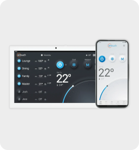 Smart home thermostat app for tablet and mobile